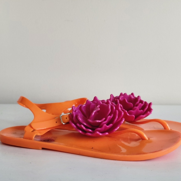 Kate Spade Floral Rubber Flower Beach Sandal Sandals Slipper Shoes 6 Women's - Picture 2 of 7